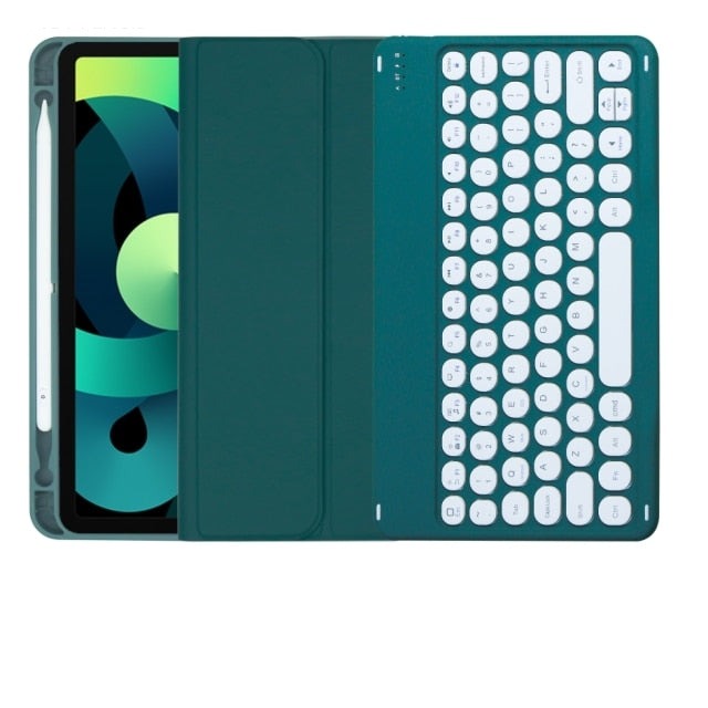 Cute iPad case with touchpad, keyboard and mouse-Tabletory-Dark Green iPad case with keyboard-iPad Mini 6 8.3 inch 2021-